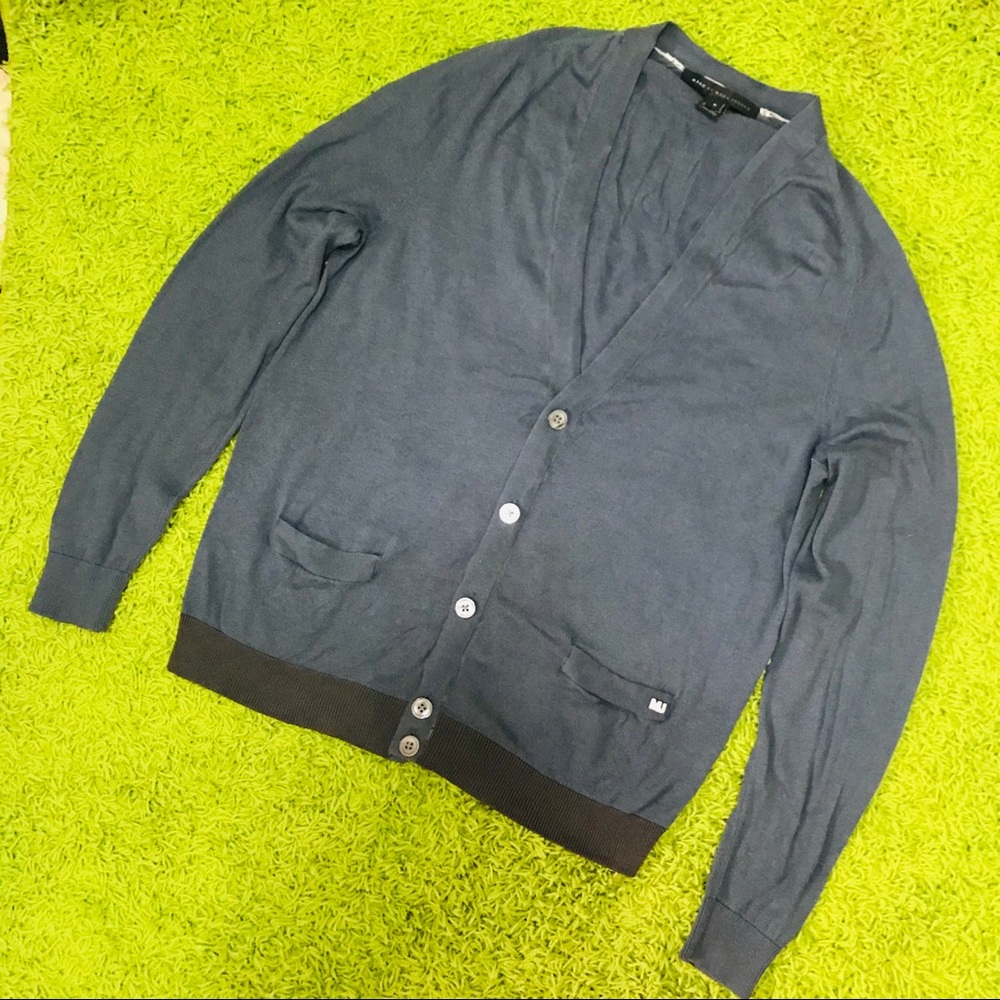 Marc by Marc Jacobs Mens Slate Blue Cardigan size Small - Picture 2 of 8